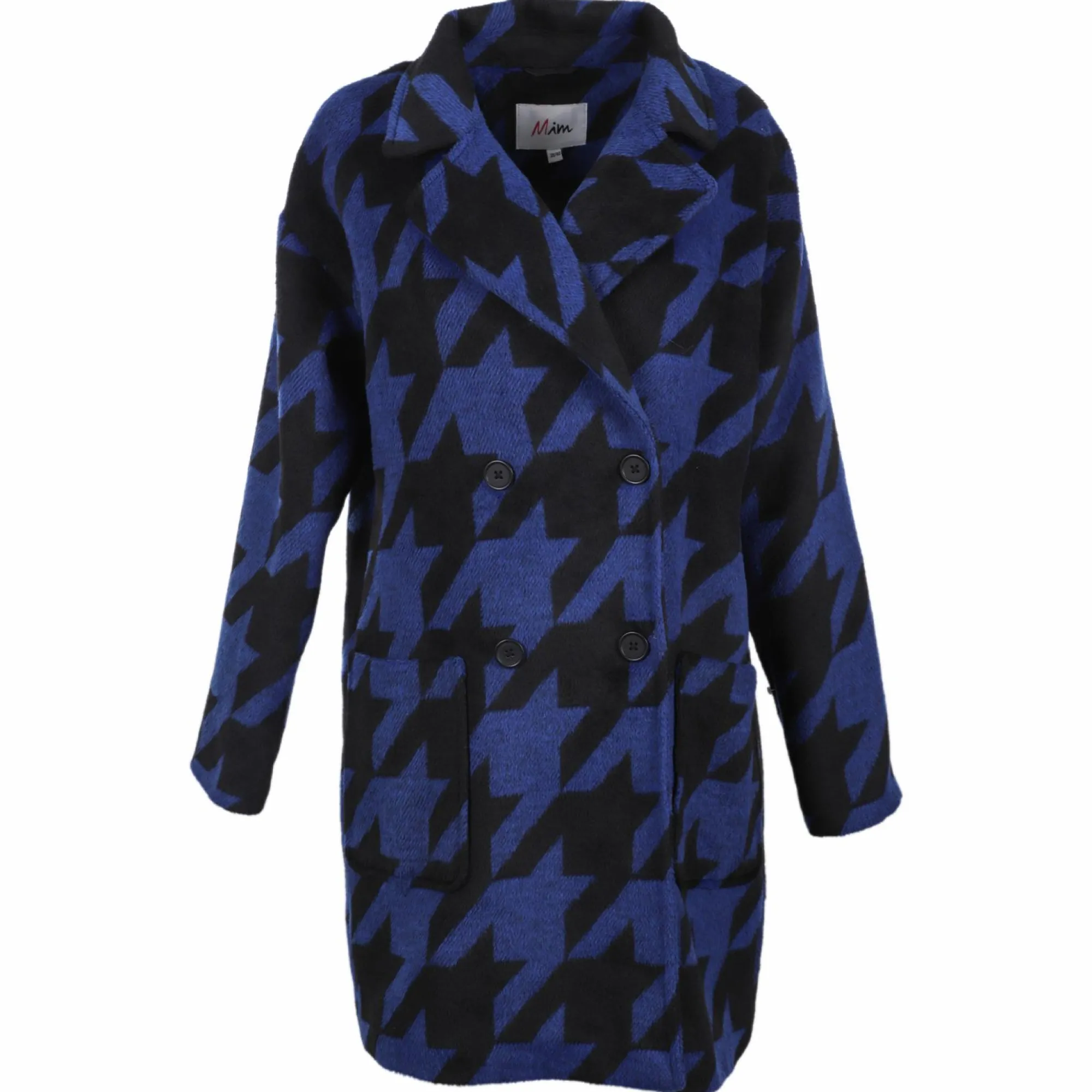 Vestes Et Manteaux|MIM Manteau croisé bleu Bleu_fonce