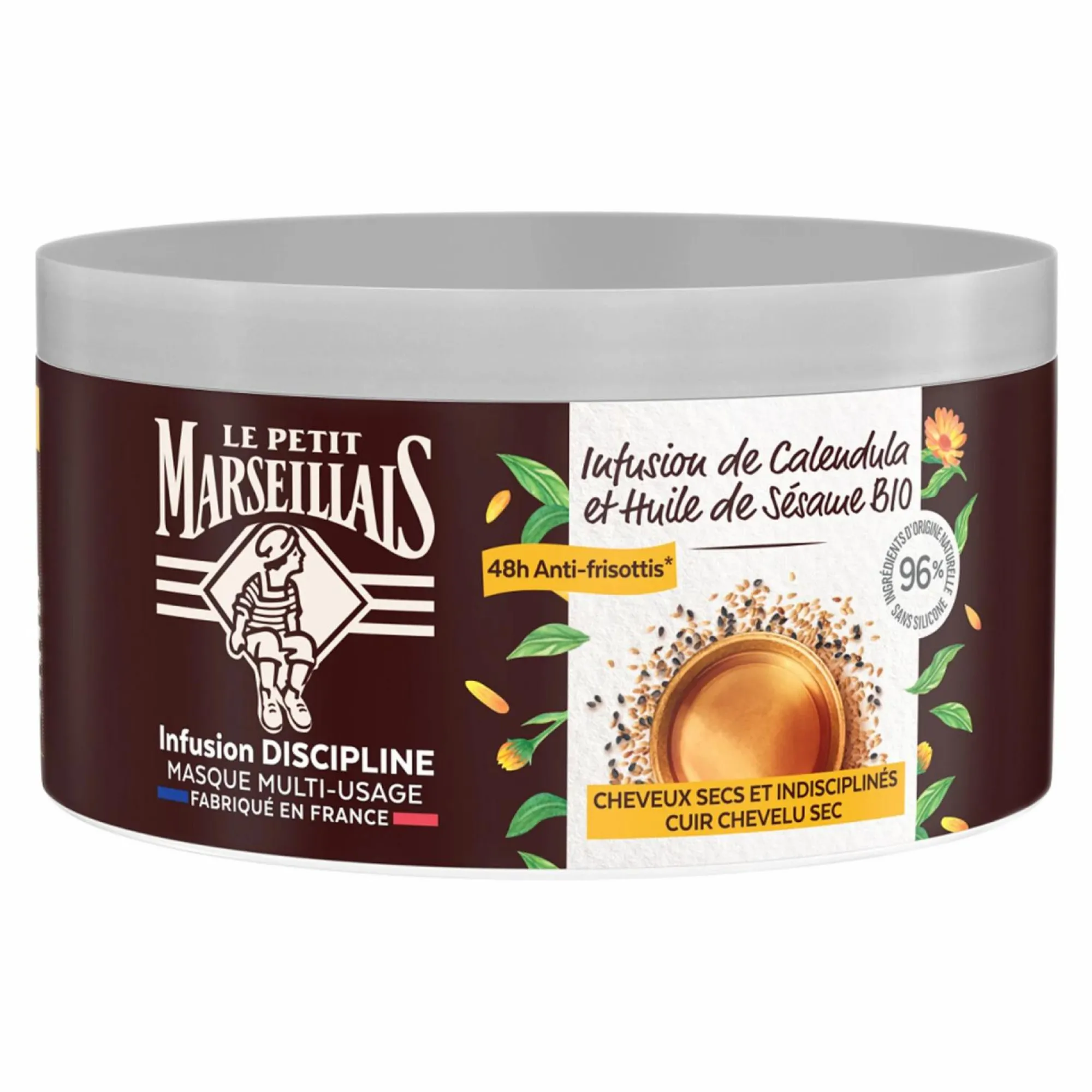 Cheveux|LE PETIT MARSEILLAIS Masque infusion de calendula et sesame anti frisotti