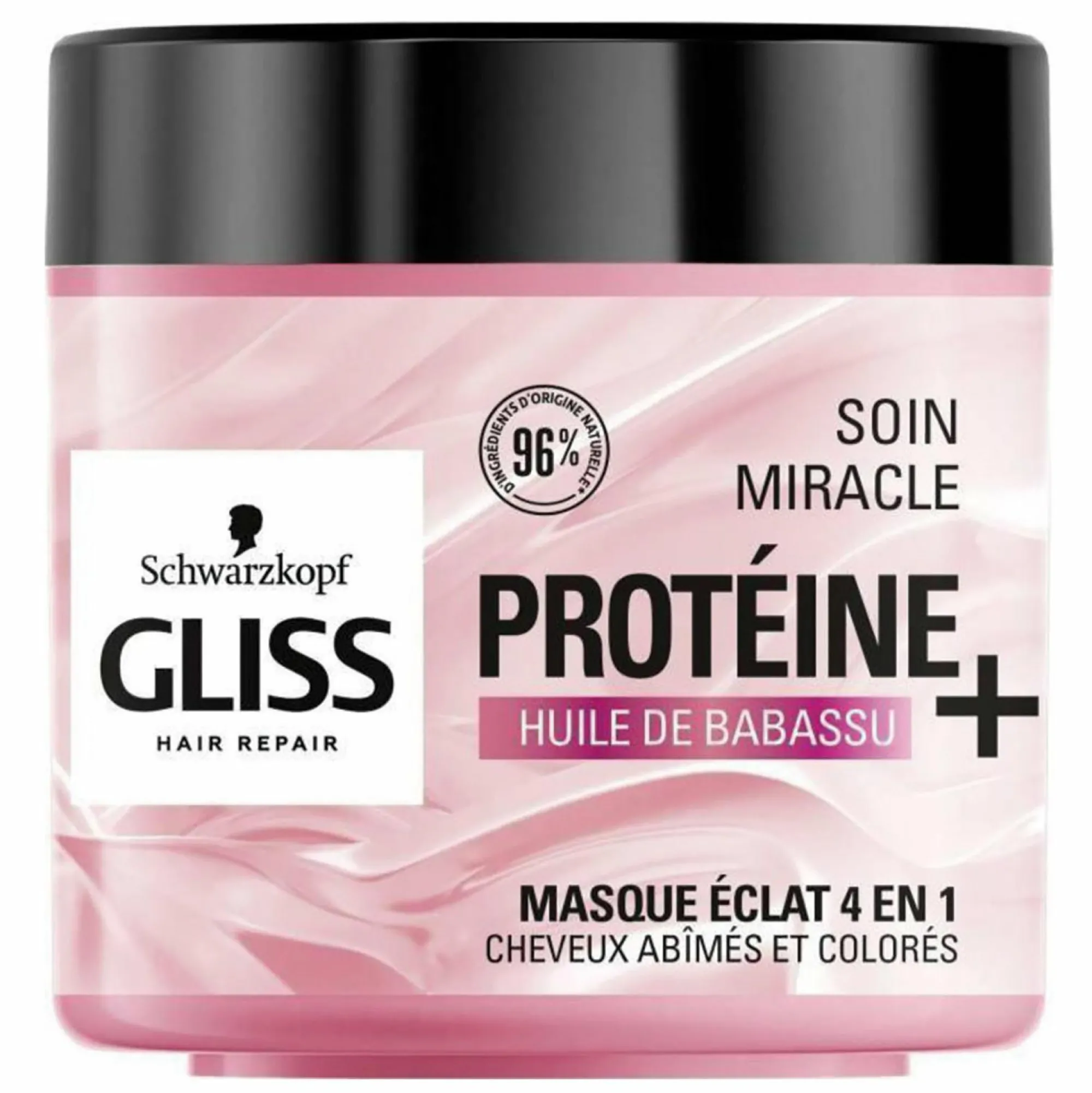 Cheveux|GLISS Masque Nourrissant 4 en 1 Soin Miracle Protéine Huile de Babassu