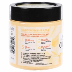 Cheveux|GLISS Masque Nourrissant 4 en 1 Soin Miracle Protéine Beurre de Karité