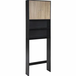 Mobilier|Salle De Bain Et Wc|INDIG EAU Meuble dessus de toilettes ou machine à laver noir