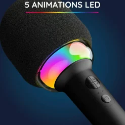 Hightech Et Multimédia|Stokomani Microphone Karaoké sans Fil + Enceinte Portable