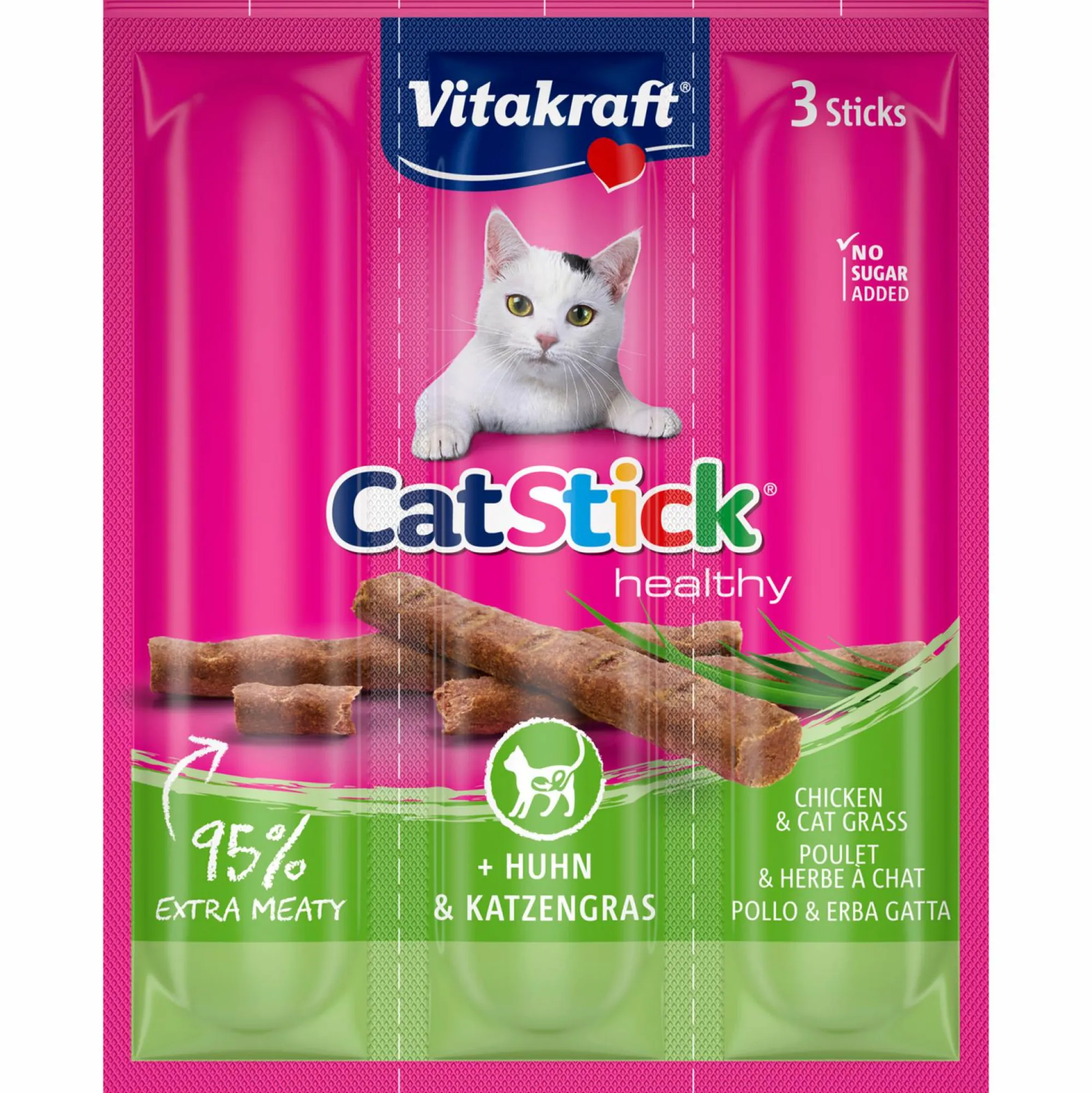 Animalerie|Stokomani Mini stick poulet et herbe à chat
