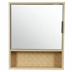 Mobilier|Salle De Bain Et Wc|INDIG EAU Miroir armoire mural en cannage