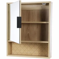 Mobilier|Salle De Bain Et Wc|INDIG EAU Miroir armoire mural en cannage