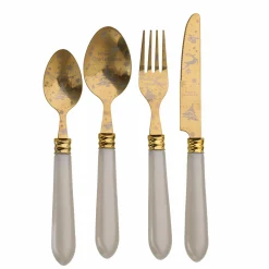 Vaisselle Et Service|Stokomani Ménagère 24 pcs motifs Noël or