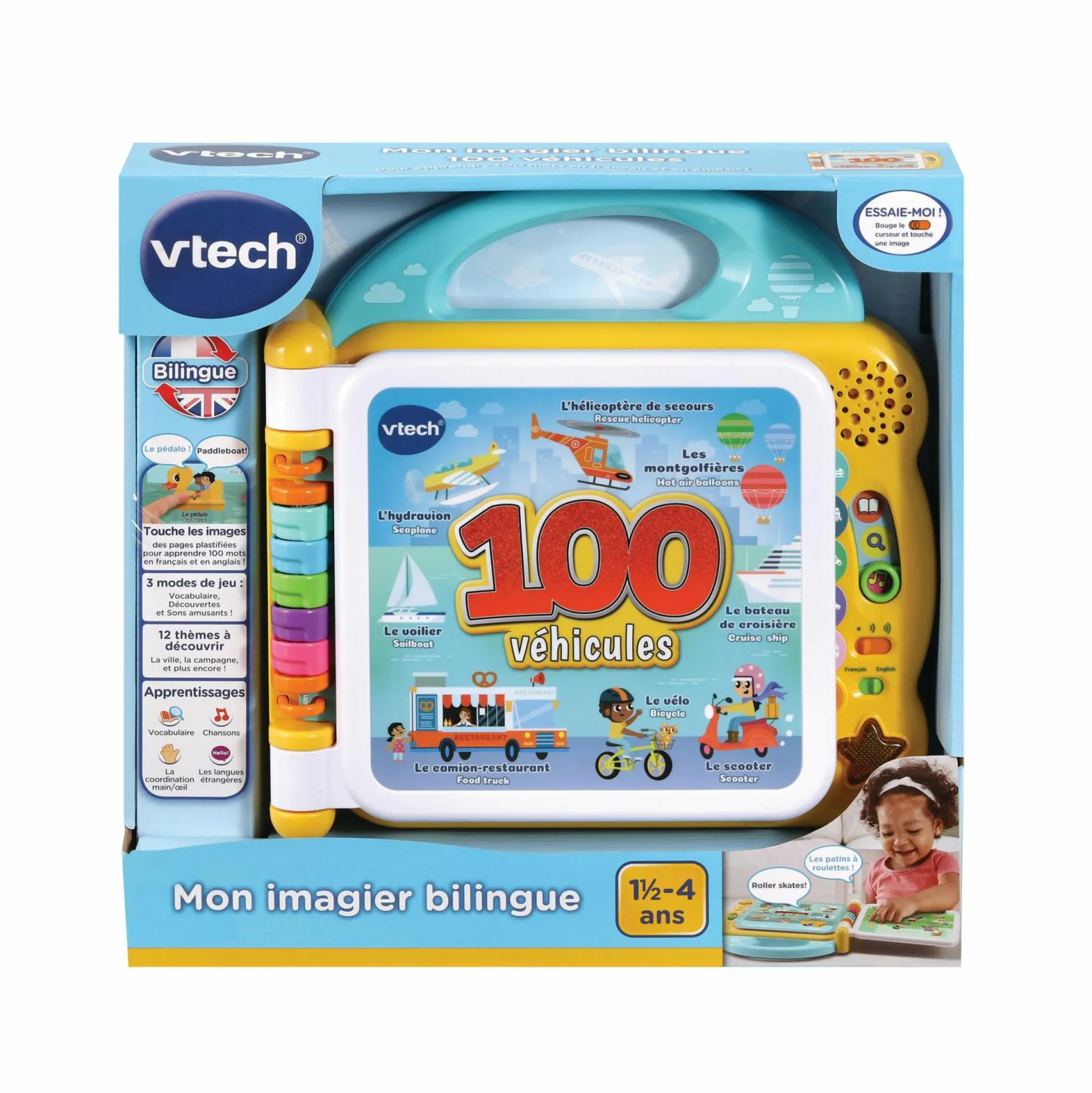 Jouet|De 0 À 24 Mois|VTECH Mon imagier bilingue - 100 véhicules