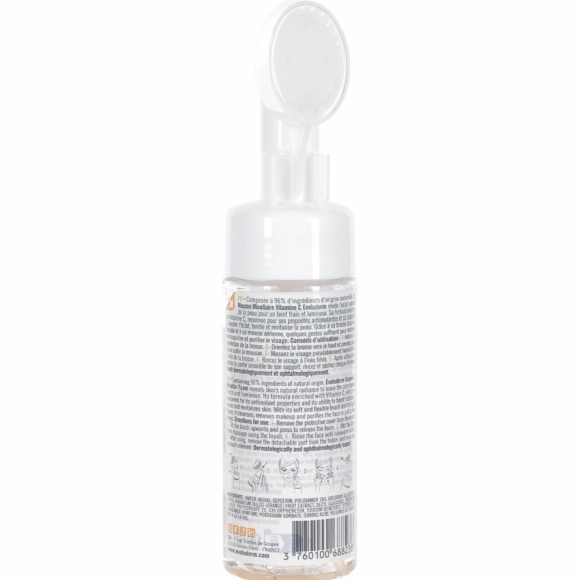 Visage|EVOLUDERM Mousse micellaire Vitamine C