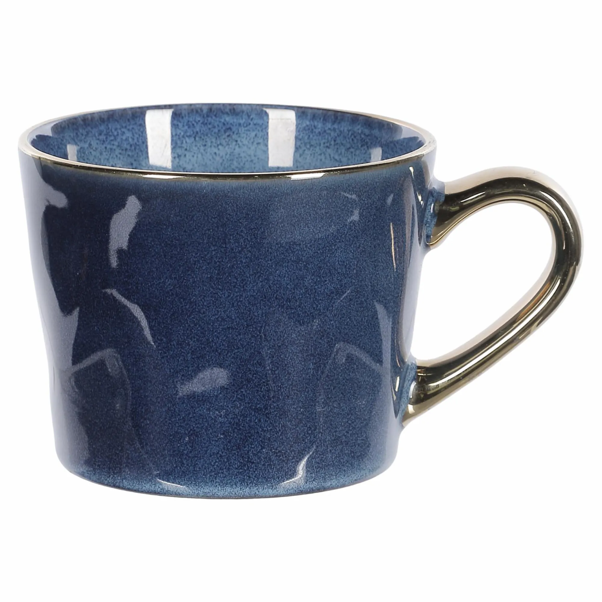 Vaisselle Et Service|Stokomani Mug bleu nuit de détails dorés en céramique