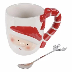 Vaisselle Et Service|Stokomani Mug Père Noël + petite cuillère Renne