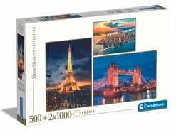 Jouet|Jeux De Société|CLEMENTONI Multi puzzles adulte "les villes"