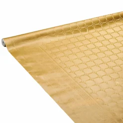 Vaisselle Jetable|Pique-Nique Et Camping|LE NAPPAGE Nappe Damassée or