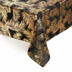 Linge De Cuisine|Stokomani Nappe imprimée feuilles or