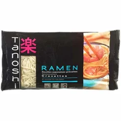 Épicerie Salée|TANOSHI Nouilles japonaises précuites ramen saveur crevettes