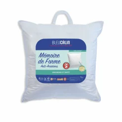 Linge De Chambre|BLEU CALIN Oreiller à mémoire de forme 60x60cm