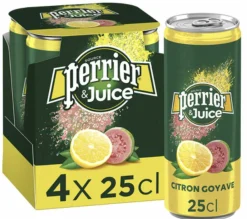 Boissons|PERRIER Pack de 4 canettes citron goyage