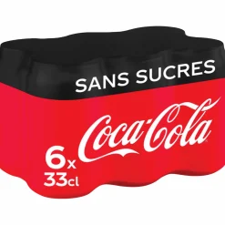 Boissons|COCA COLA ZERO Pack de 6 canettes de Coca Cola zéro
