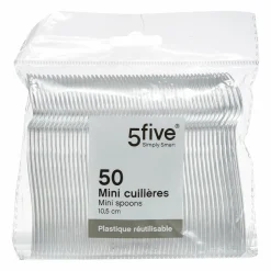 Vaisselle Jetable|Pique-Nique Et Camping|FIVE Pack de 50 mini cuillères jetables