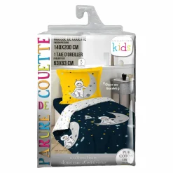 Linge De Chambre|Stokomani Parure housse de couette Petit Astronaute 140x200cm
