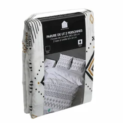 Linge De Chambre|Stokomani Parure Safa housse de couette 240x220 cm + 2 taies d'oreillers
