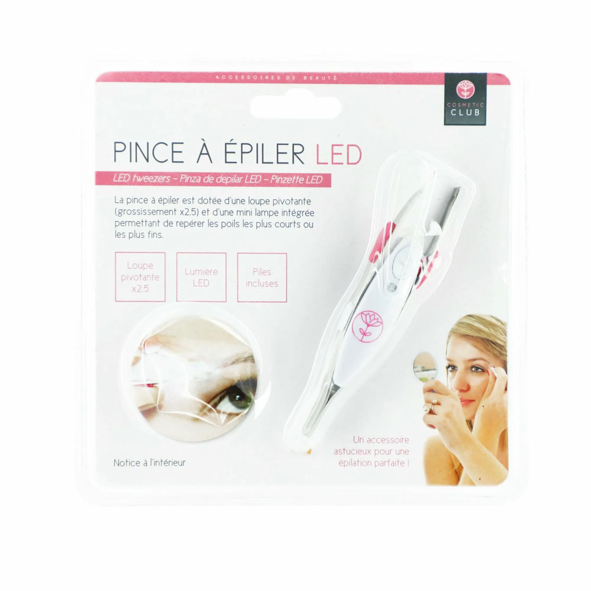 Accessoires Beauté|Stokomani PINCE À EPILER LED