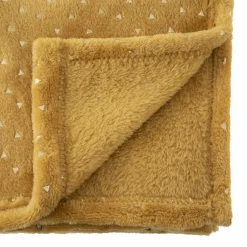 Plaids|ATMOSPHERA FOR KIDS Plaid en flanelle ocre 75x100cm