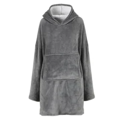 Plaids|Stokomani Plaid sweat à capuche Sherpa Gris