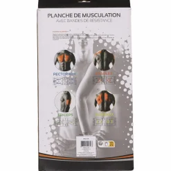 Accessoires De Sport|MOOVE AND FIT Planche de musculation avec élastique