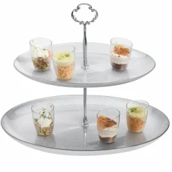 Vaisselle Et Service|DECLIC HOME Plat de présentation en verre 2 étages