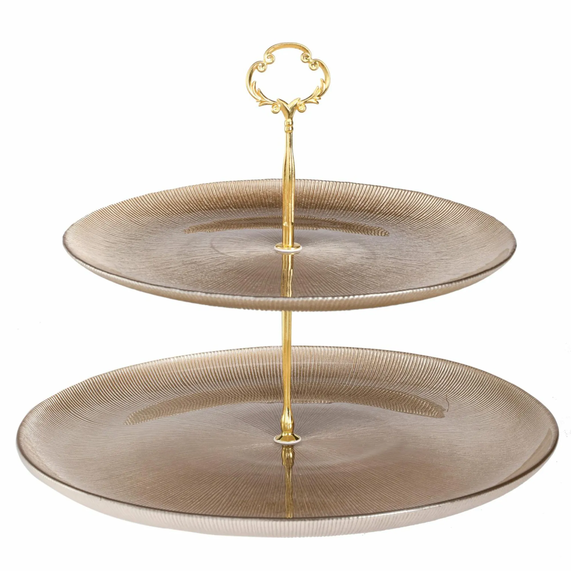 Vaisselle Et Service|DECLIC HOME Plat de présentation en verre 2 étages
