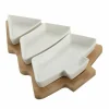 Vaisselle Et Service|DECLIC HOME PLATEAU EN BOIS FORME SAPIN 3 COUPELLES - DÉCLIC HOME