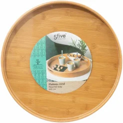 Conservation Et Rangement|FIVE Plateau rond bambou