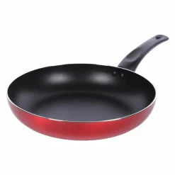 Cuisson Et Ustensiles|DELBO Poêle en aluminium rouge métallisé 28 cm