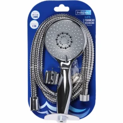 Salle De Bain Et Wc|INDIG EAU Pomme de douche 5 jets + flexible