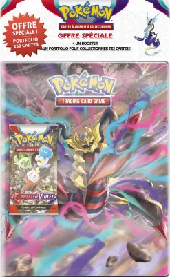 Jouet|Jeux De Société|POKEMON Portfolio 252 cartes + Booster écarlate et violet Pokémon