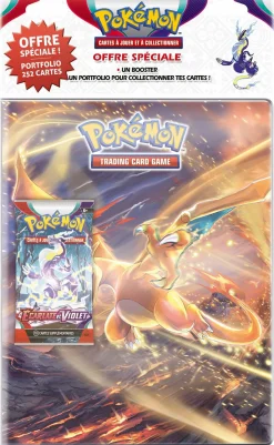 Jouet|Jeux De Société|POKEMON Portfolio 252 cartes + Booster écarlate et violet Pokémon