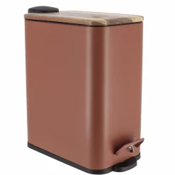 Salle De Bain Et Wc|Stokomani Poubelle en métal terracotta 5L