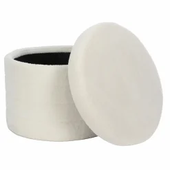 Mobilier|Stokomani Pouf coffre rond en Teddy