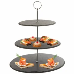 Vaisselle Et Service|DECLIC HOME Présentoir ardoise sur 3 étages