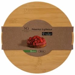 Vaisselle Et Service|SECRET DE GOURMET Présentoir gâteau en bambou