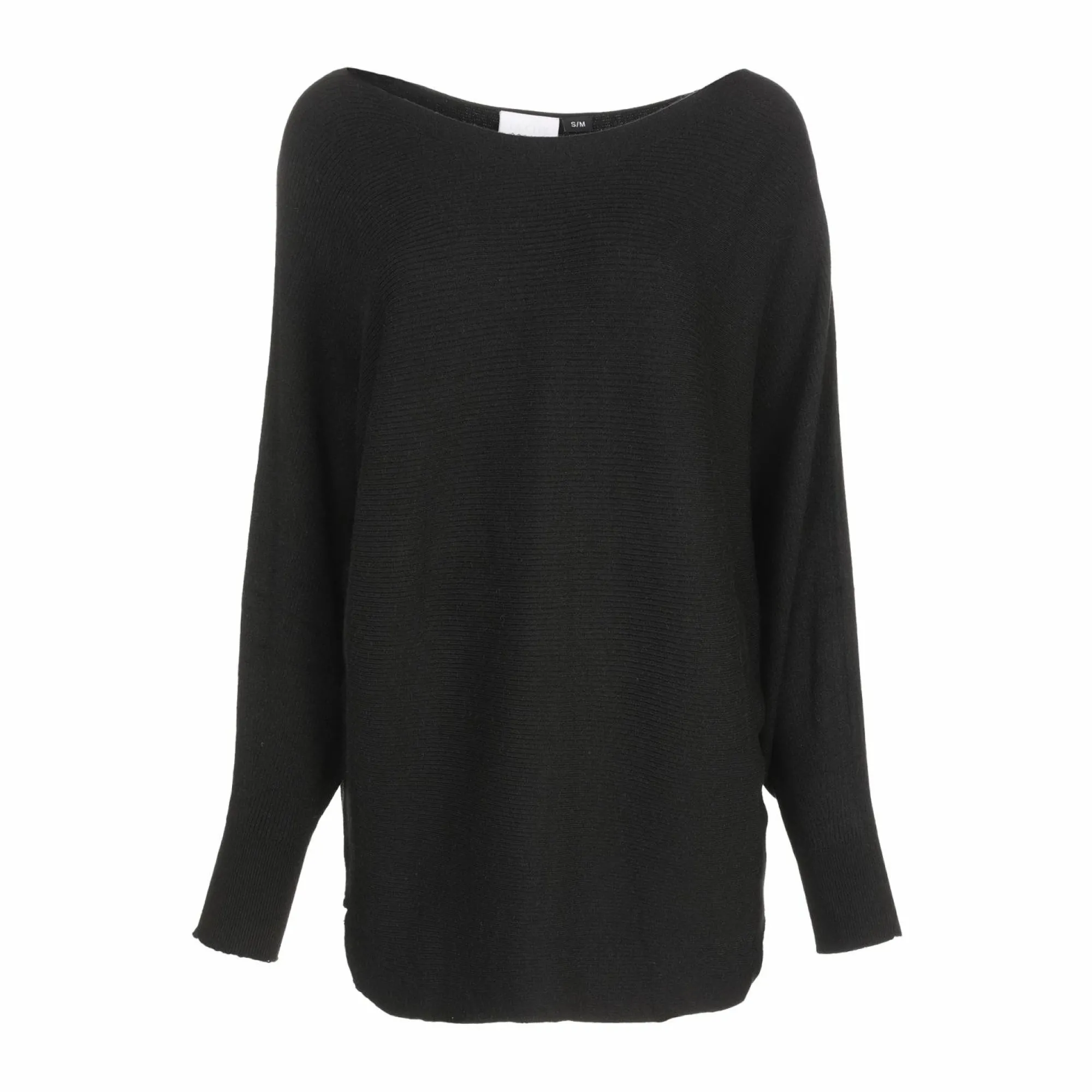 Hauts|LA CITY PULL RIB MANCHES CHAUVES-SOURIS DU S/M OU L/XL Noir