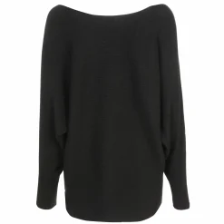 Hauts|LA CITY PULL RIB MANCHES CHAUVES-SOURIS DU S/M OU L/XL Noir