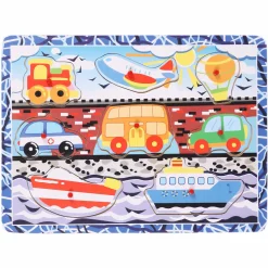 Jouet|De 0 À 24 Mois|SMALI Puzzle en bois animaux