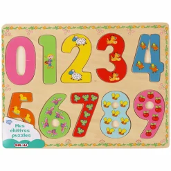 Jouet|De 0 À 24 Mois|Stokomani Puzzle en bois chiffres