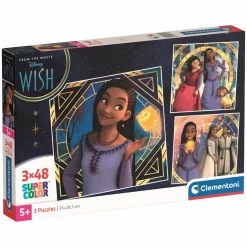 Jeux De Société|Jouet|CLEMENTONI Puzzle 3x48 pièces Wish