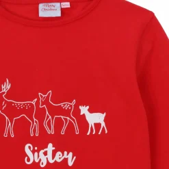 Sous-Vêtements Et Vêtements De Nuit|TABLE EN FETE / APOINT Pyjama de Noël Sister 4/12 ans Rouge
