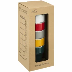 Vaisselle Et Service|SECRET DE GOURMET Rack 6 mugs colorama 26 cl