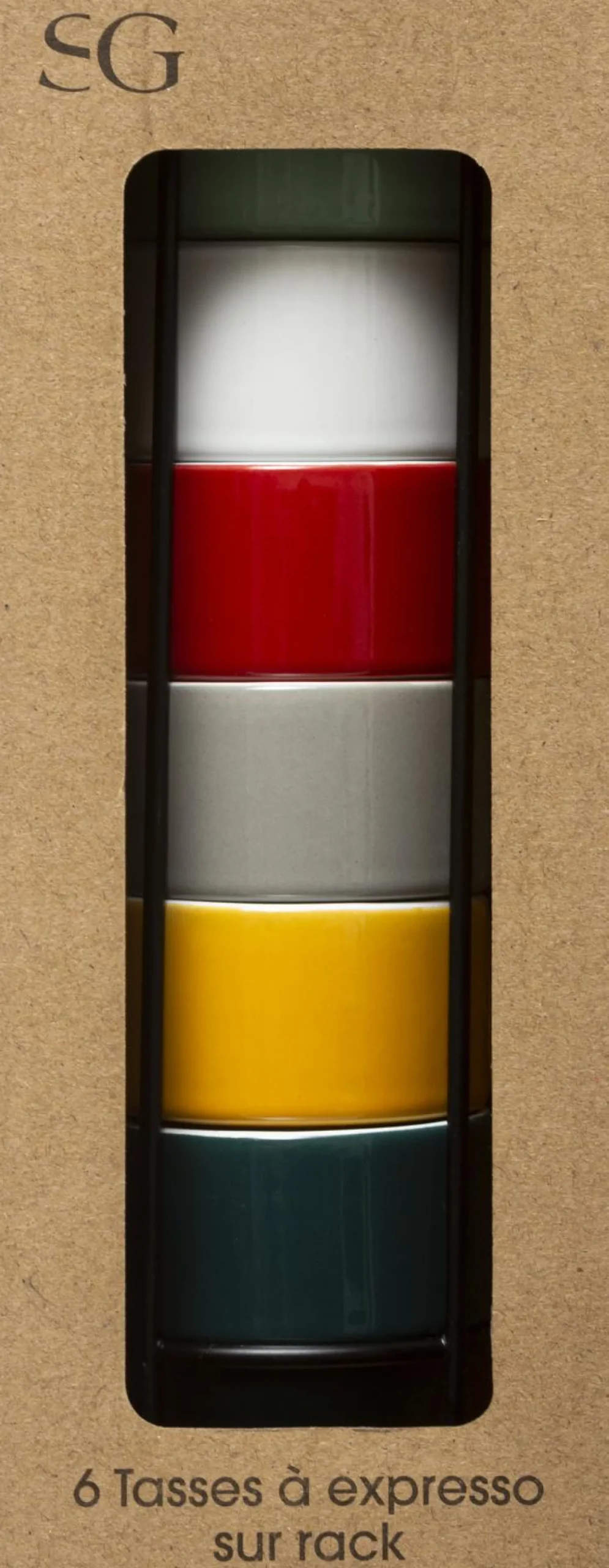 Vaisselle Et Service|SECRET DE GOURMET Rack 6 tasses colorama 5cl