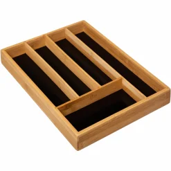 Conservation Et Rangement|FIVE Range couvert en bambou 5 compartiments