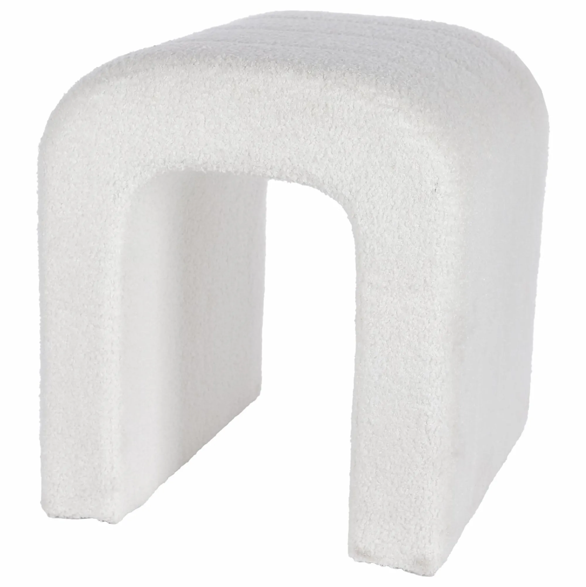 Mobilier|DECLIC HOME Repose pied-tabouret tissu bouclette